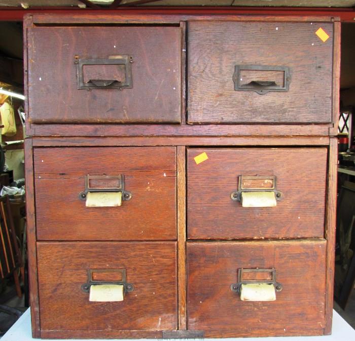 Antique File Drawers by Y and E (Yawman Erbe)