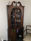 Pretty corner china cupboard