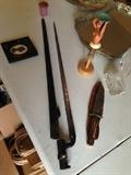 WWI Bayonet, European in origin, with scabbard 