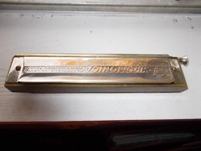 Another view of The 64 Chromonica Harmonica