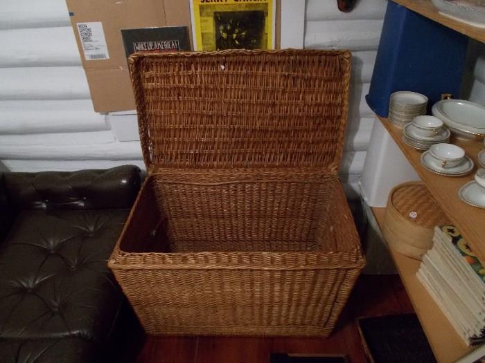 Wicker Chest - 19" deep; 37" long; 23" wide - GREAT for storage - another nice piece!!!!!