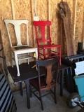 old slat back chairs