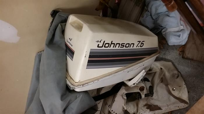Johnson 7.5 horsepower boat engine.