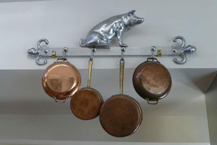 solid copper pots and pans