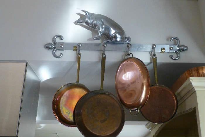 solid copper pots and pans