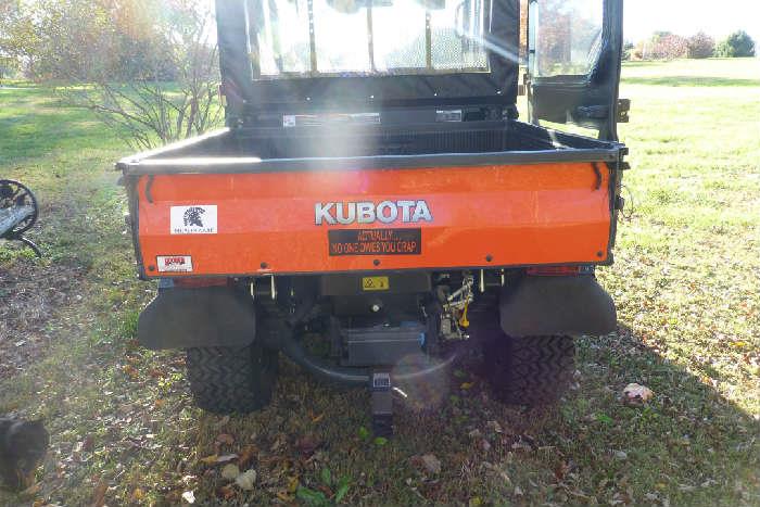 Kubota RTV900X7 Diesel 4 x 4 Like NEW showing only 66.4 hours. Power steering and dump truck rear and front winch and brush guards. MINT