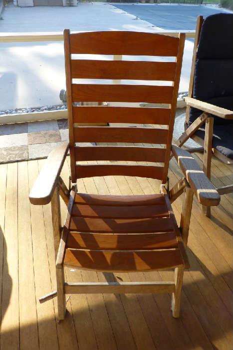 teak wood patio table and chairs