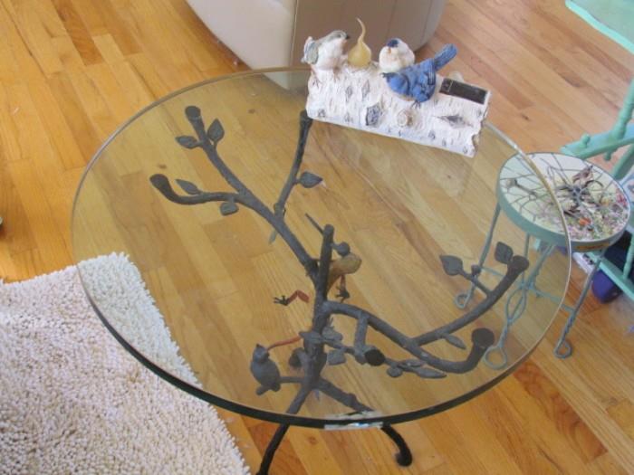 Unique round glass table