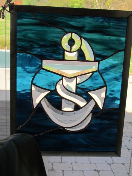 Stunning stained glass anchor picture