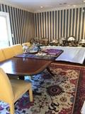 Henkel Harris African Mahogany table with 3 leaves