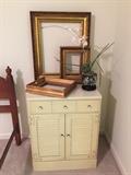 vintage Ethan Allen shutter cabinet