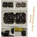 Smokey Rhinestone Earrings $20.00