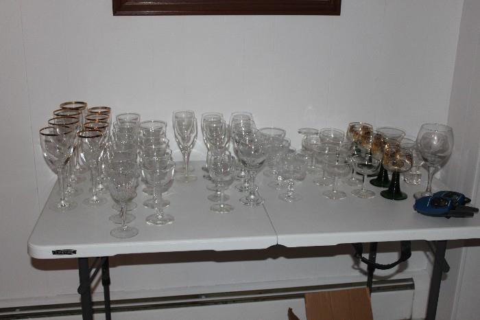 great selection of wine glasses