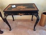 Queen Anne Lacquer Center Table with Cranes