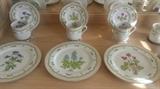 4 Georges Briard dessert sets include dessert/salad plate, cup and saucer. 
