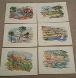 Riviera watercolor reproductions