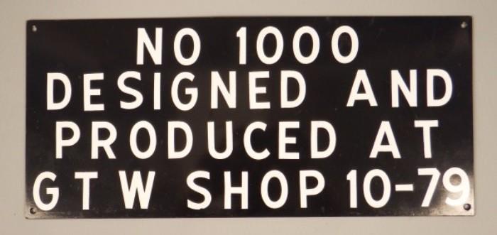 No. 1000 Designed and Produced at GTW Shop 10 - 79, Locomotive, Trains, Railroad