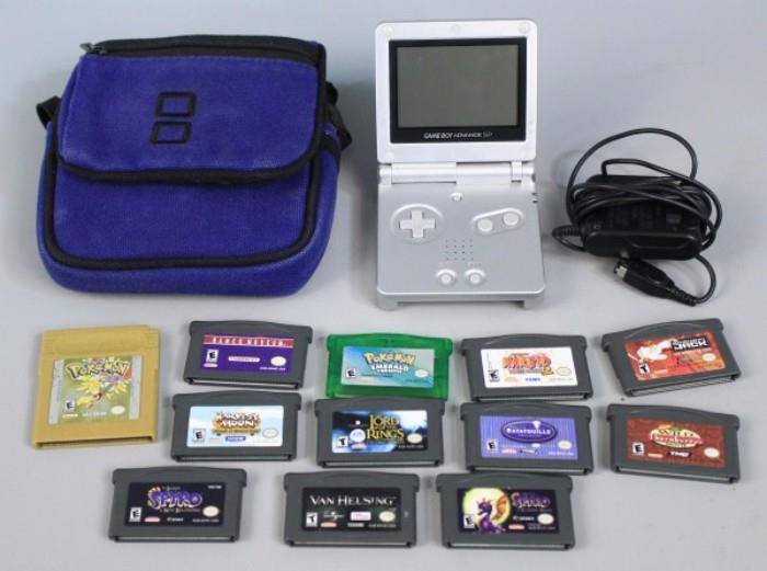 Gameboy Advance with 12 Games, Case and Cord, Games
