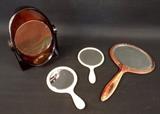 4 Vintage Mirrors - Bakelite Vanity Mirror