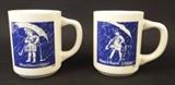 4 Vintage Morton Salt Coffee Mugs