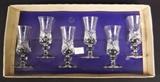 6 Galway Crystal Hand Cut Liqueur Glasses