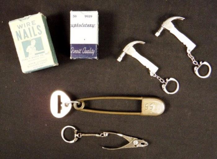 Vintage Keychains - Nails - Military Laundry Pin