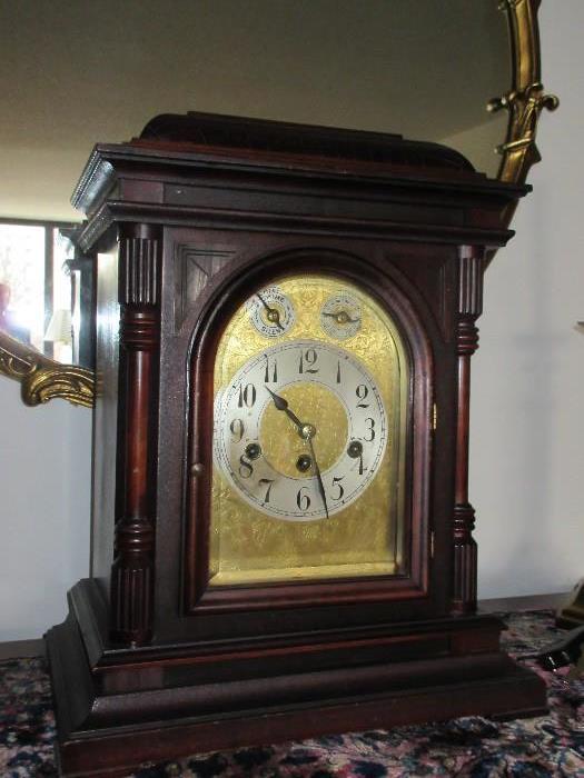 DRP. A. GERMANY CLOCK 19th century clock 8 day strikes on quarter hour and hour