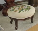 hand needlepoint footstool