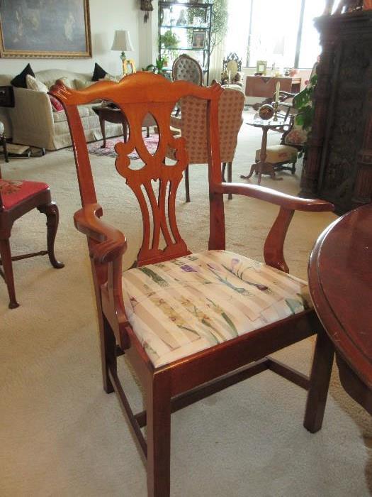 dining table with chipendale chairs