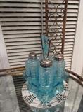 blue shaker server with holder