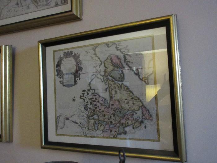 maps framed