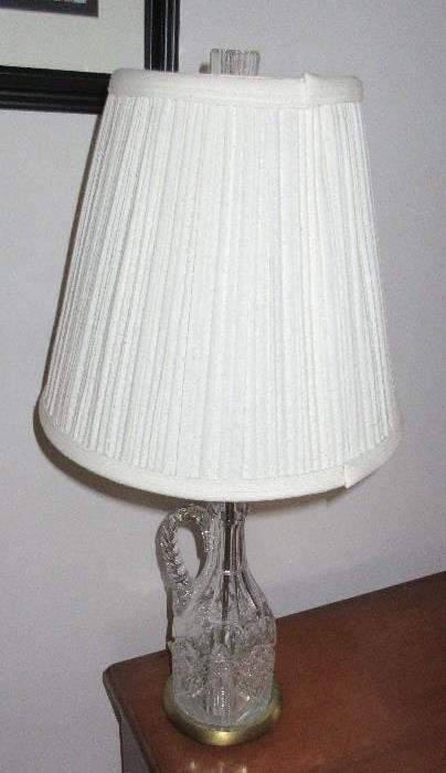 cut glass lamp
