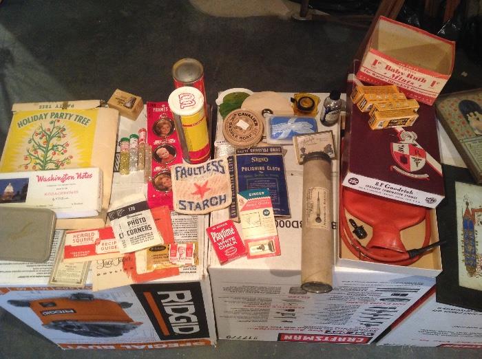 Kodachrome Message Cards, Lots of old items in Original Packaging, B. F. Goodrich Crusader Combination Syringe