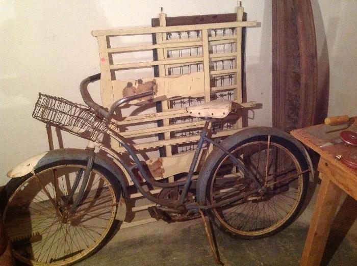 Vintage Schwinn Troxel Bike, Antique Baby Bed