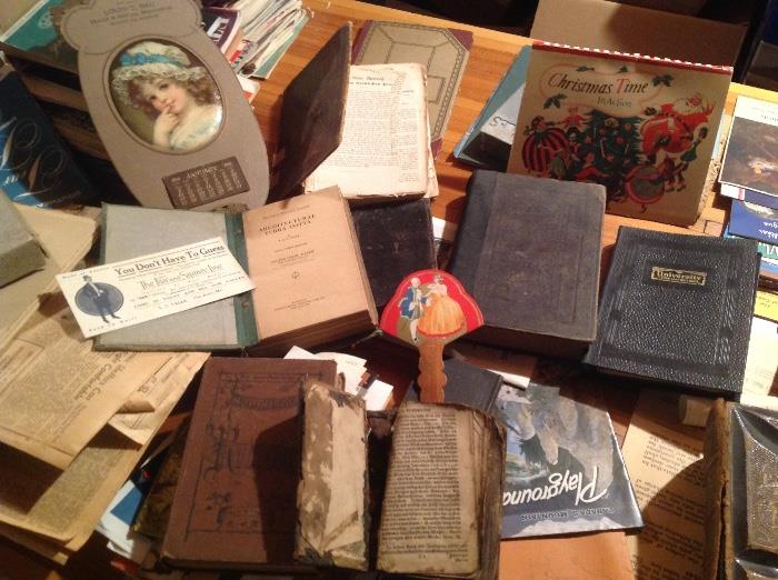 Old paper and antique bibles and books from the Valle family of St Genevieve Mo