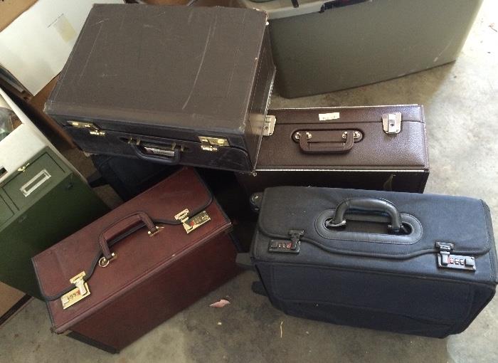 Old briefcases and suitcases