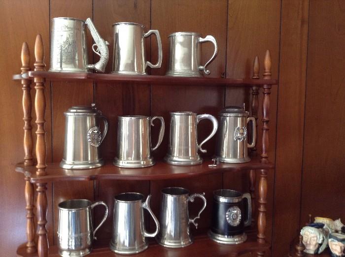 pewter mugs