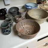 assorted painted pottery from Sedona 