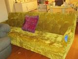 Midcentury Velour Couch