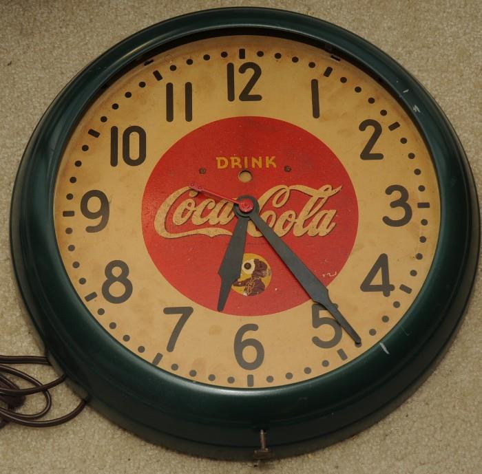 1939 Coca Cola Clock Vintage Electric Coke Wall Clock 