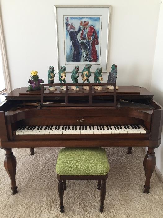 Mathushek spinet piano in excellent condition. 
