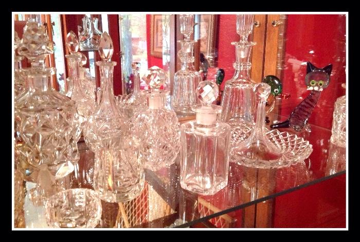 Crystal and glass decanters