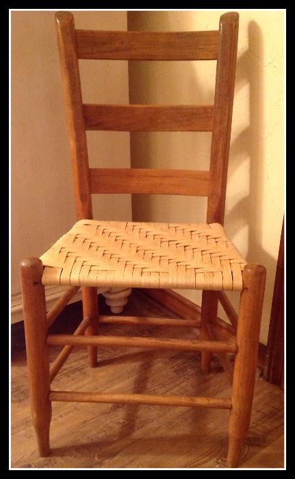 Small woven seat chair