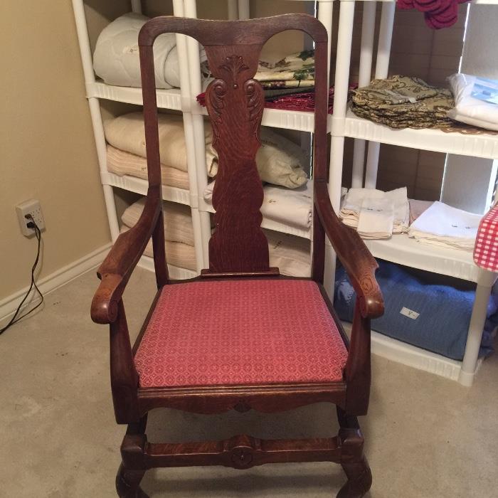 Antique German rocking chair with springs