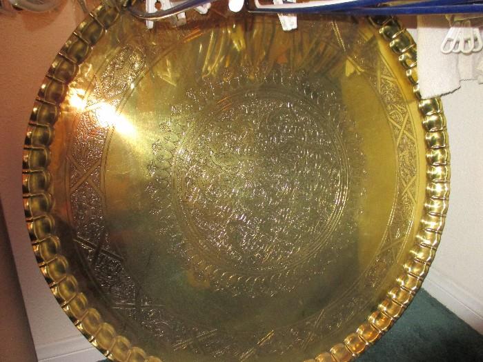 Large brass serving platter
