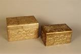 Lot 43-DR:  Embossed Metal Boxes  