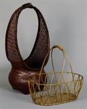 Lot 64-DR: Wicker and Metal Baskets