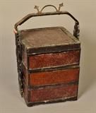 Lot 86-G: Three-Tiered Chinese Lunch Box with Handle
