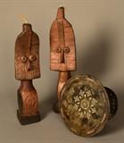 Lot 104-G: Decorative African Masks and Pedestal Bowl