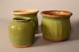 Lot 127- G: Vintage Glazed Pottery Trio